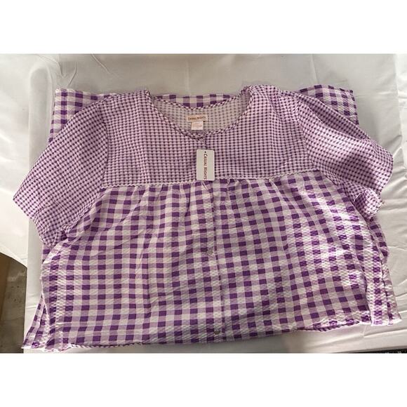 NWT Casual Nights Plus Size 2XL Mumu House Dress Night Gown Snap Buttons NEW - Picture 6 of 7